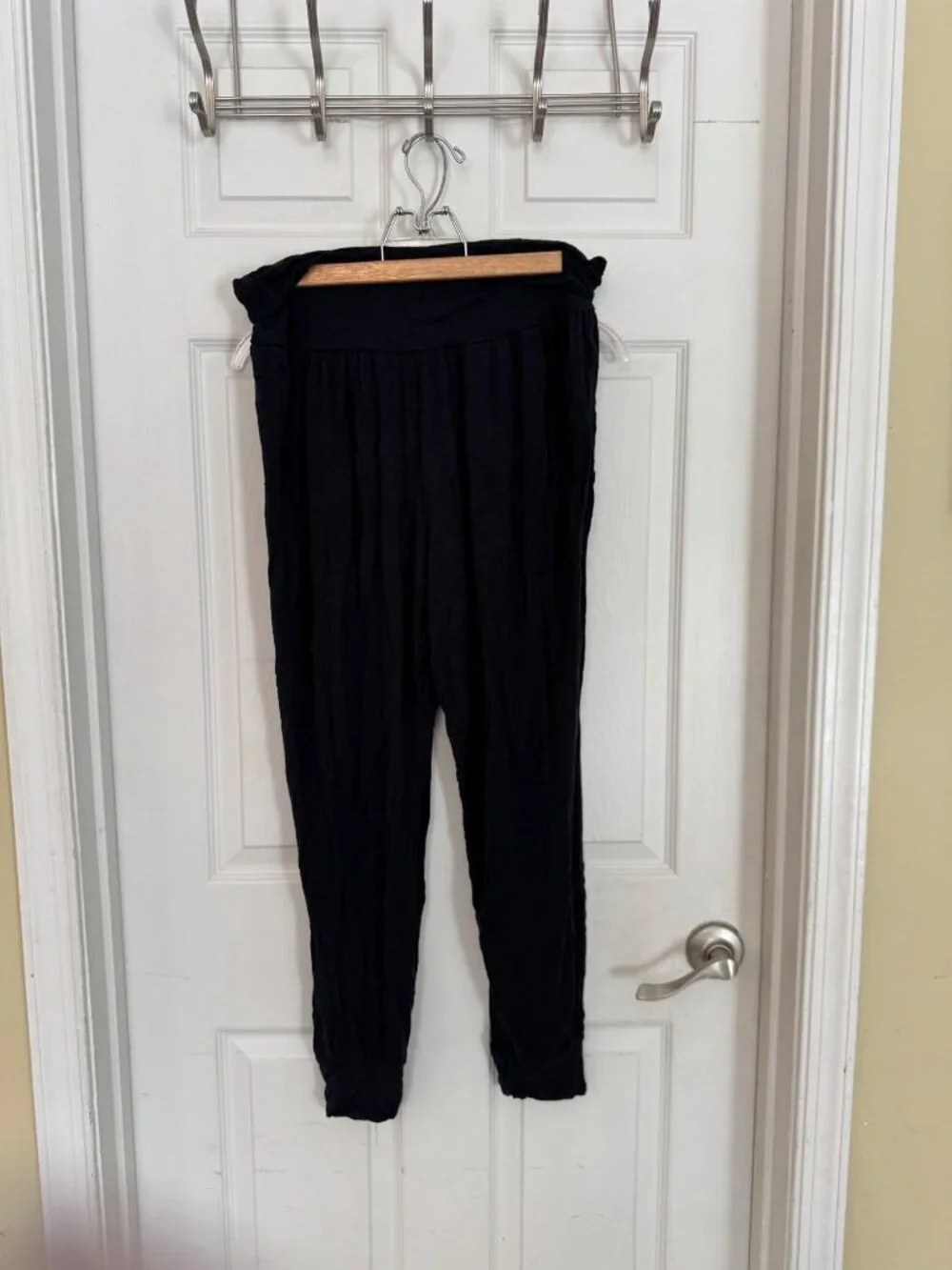 Athleta Black Studio Jogger Yoga Style Activewear Pants 446680 Large Comfort - Picture 2 of 11